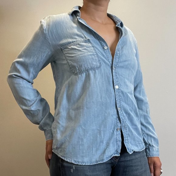 Mavi Jeans Chambray Top  -S- - Picture 6 of 9